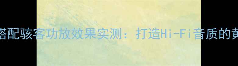 图片 丹拿372搭配骇客功放效果实测：打造Hi-Fi音质的黄金组合2