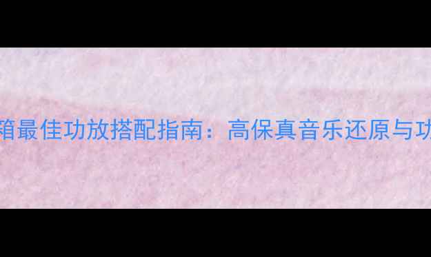 图片 丹拿372音箱最佳功放搭配指南：高保真音乐还原与功率匹配全2