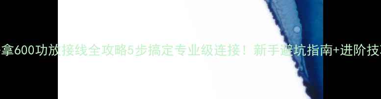 图片 丹拿600功放接线全攻略5步搞定专业级连接！新手避坑指南+进阶技巧