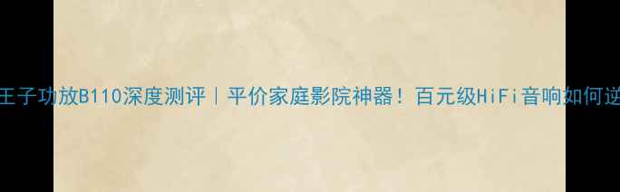 图片 丹麦王子功放B110深度测评｜平价家庭影院神器！百元级HiFi音响如何逆袭？