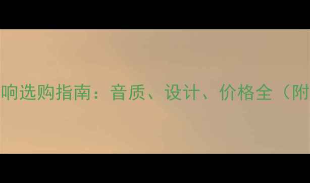 图片 丹麦达尼音响选购指南：音质、设计、价格全（附避坑攻略）
