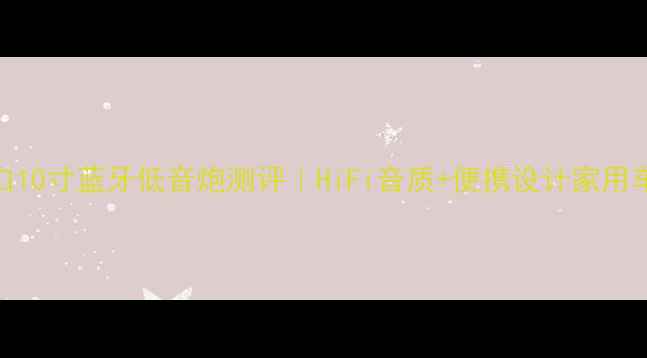图片 丹麦进口10寸蓝牙低音炮测评｜HiFi音质+便携设计家用车载通用