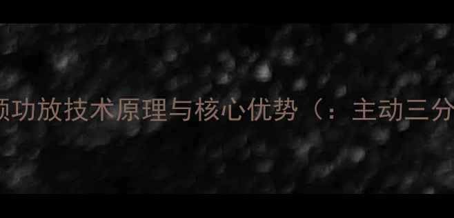 图片 主动三分频功放技术原理与核心优势（：主动三分频功放）1