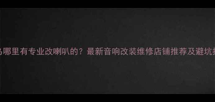 图片 义乌哪里有专业改喇叭的？最新音响改装维修店铺推荐及避坑指南