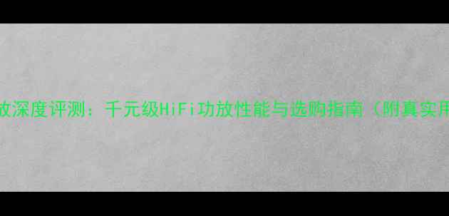 图片 乐富豪功放深度评测：千元级HiFi功放性能与选购指南（附真实用户反馈）