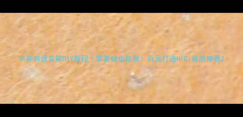 图片 书架有源音箱DIY教程｜零基础也能做！百元打造HiFi音质神器2