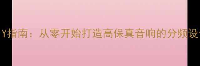 图片 书架音箱分频器DIY指南：从零开始打造高保真音响的分频设计原理与安装详解