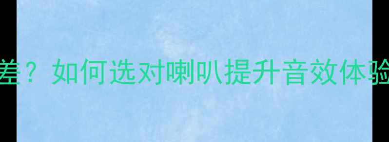 图片 二分频套装喇叭音质差？如何选对喇叭提升音效体验？｜附选购避坑指南