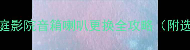 图片 二十年经验！家庭影院音箱喇叭更换全攻略（附选购与安装指南）