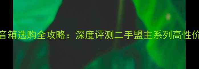 图片 二手书架音箱选购全攻略：深度评测二手盟主系列高性价比经典款