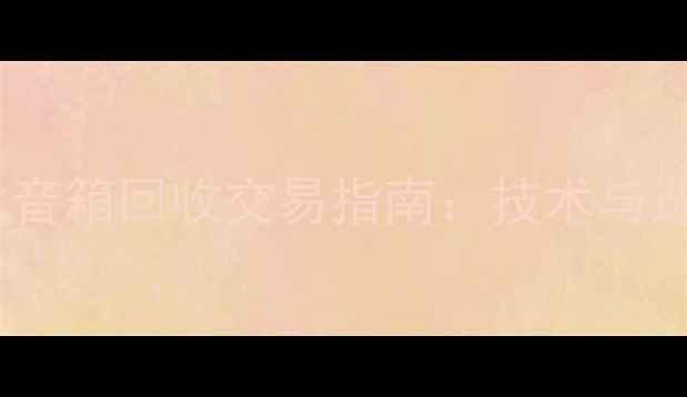 图片 二手励磁式15寸音箱回收交易指南：技术与选购避坑全攻略1