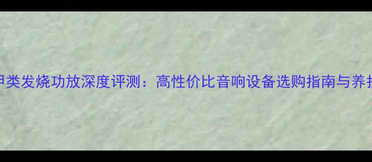 图片 二手甲类发烧功放深度评测：高性价比音响设备选购指南与养护技巧
