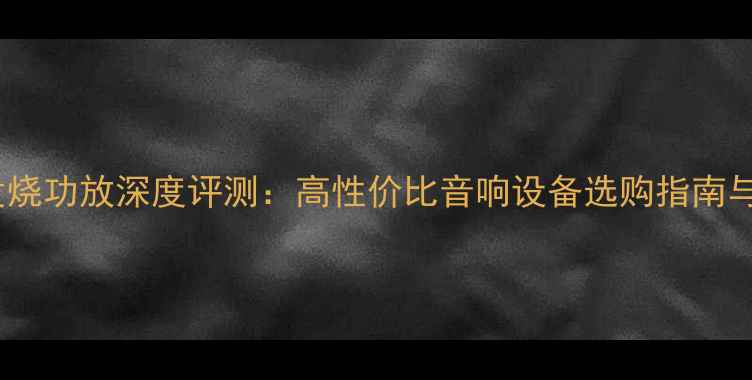 图片 二手甲类发烧功放深度评测：高性价比音响设备选购指南与养护技巧2