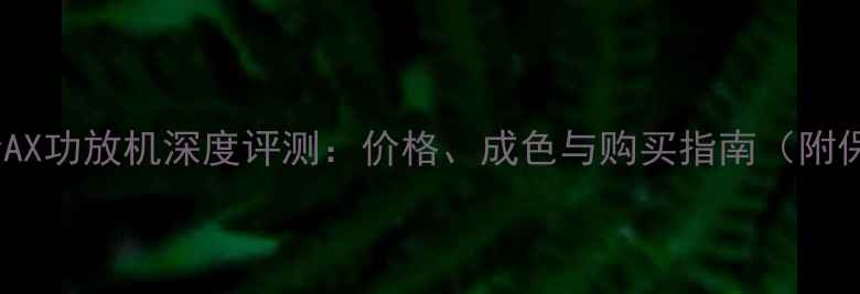 图片 二手雅马哈AX功放机深度评测：价格、成色与购买指南（附保养秘籍）1