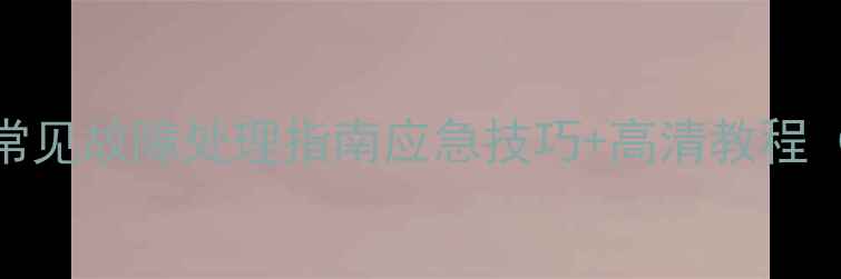 图片 会议音响常见故障处理指南应急技巧+高清教程（附案例）