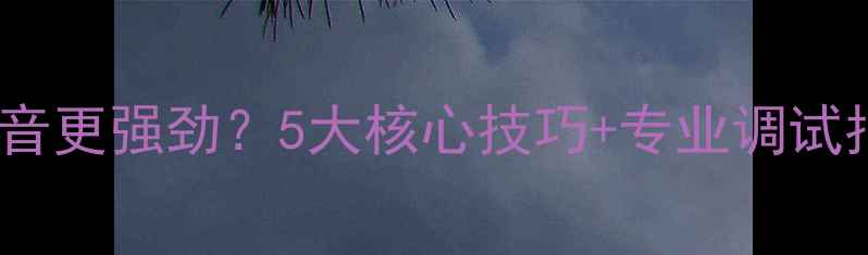 图片 低灵敏度喇叭如何推音更强劲？5大核心技巧+专业调试指南（附实测数据）2