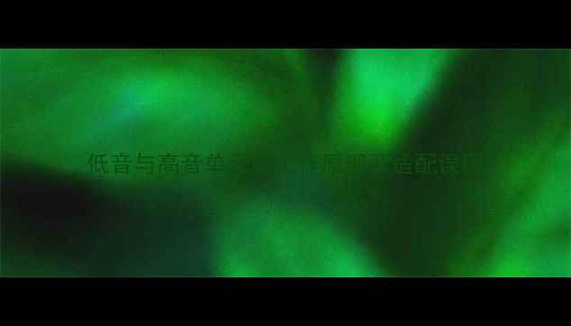 图片 低音与高音单元的工作原理及适配误区