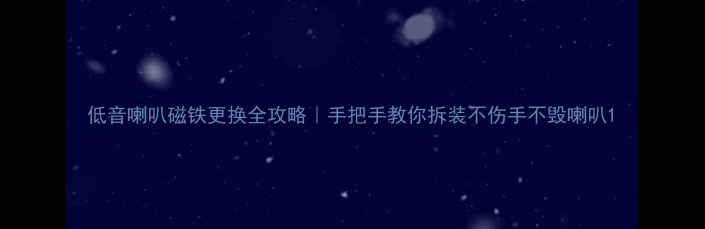 图片 低音喇叭磁铁更换全攻略｜手把手教你拆装不伤手不毁喇叭1