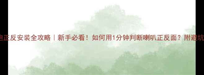 图片 低音炮正反安装全攻略｜新手必看！如何用1分钟判断喇叭正反面？附避坑指南2