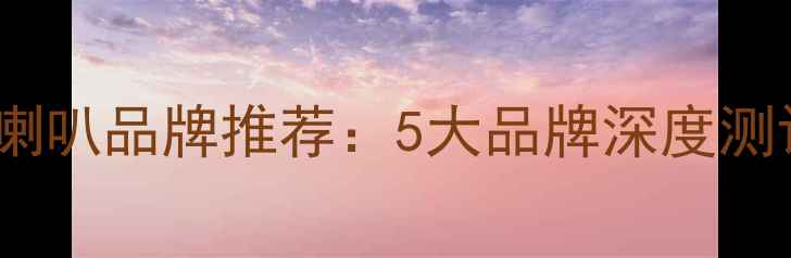 图片 低频下潜最强喇叭品牌推荐：5大品牌深度测评与选购指南2