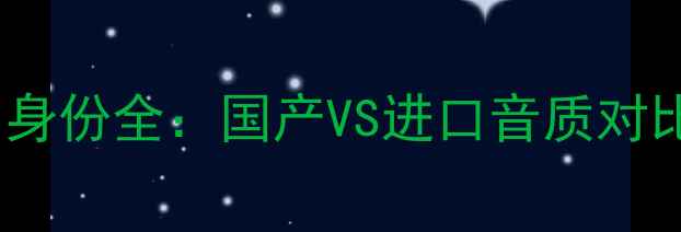 图片 佐罗功放进口身份全：国产VS进口音质对比与选购指南2