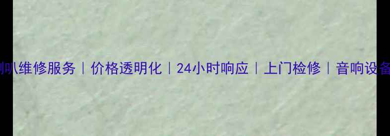 图片 佛山专业低音喇叭维修服务｜价格透明化｜24小时响应｜上门检修｜音响设备故障处理指南2