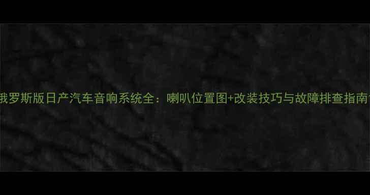 图片 俄罗斯版日产汽车音响系统全：喇叭位置图+改装技巧与故障排查指南1