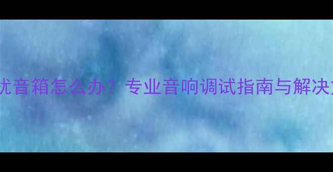 图片 信号干扰音箱怎么办？专业音响调试指南与解决方案全1