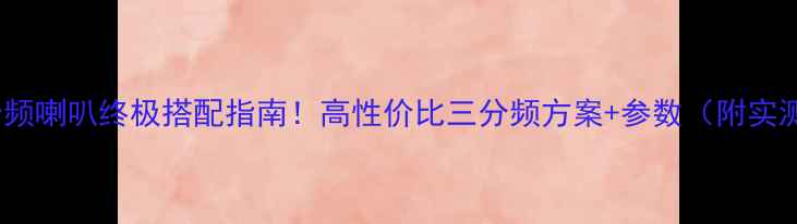 图片 先锋P99三分频喇叭终极搭配指南！高性价比三分频方案+参数（附实测音质对比）