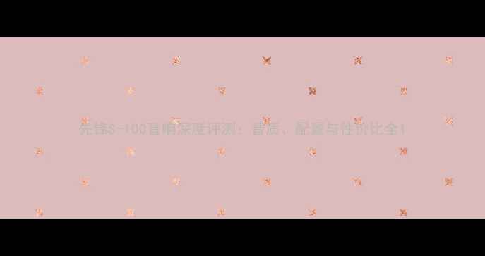 图片 先锋S-100音响深度评测：音质、配置与性价比全1