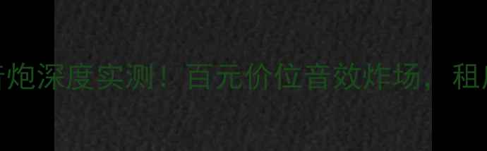 图片 先锋TS-10低音炮深度实测！百元价位音效炸场，租房党必看攻略1