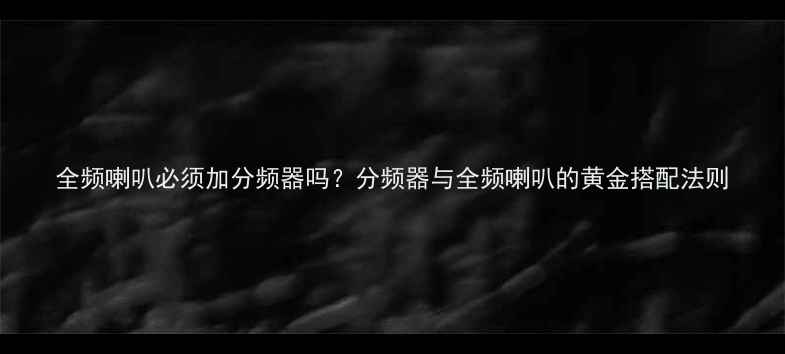 图片 全频喇叭必须加分频器吗？分频器与全频喇叭的黄金搭配法则