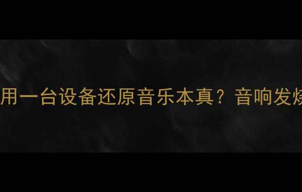 图片 全频带功放：如何用一台设备还原音乐本真？音响发烧友必看选购指南2