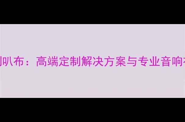 图片 全频透声音喇叭布：高端定制解决方案与专业音响布料选购指南