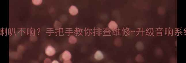 图片 八代雅阁右门喇叭不响？手把手教你排查维修+升级音响系统（附教程）1