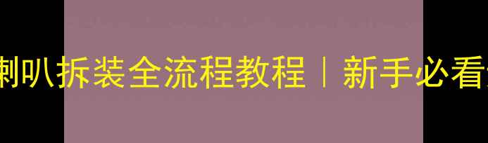 图片 冠道低音喇叭拆装全流程教程｜新手必看避坑指南1