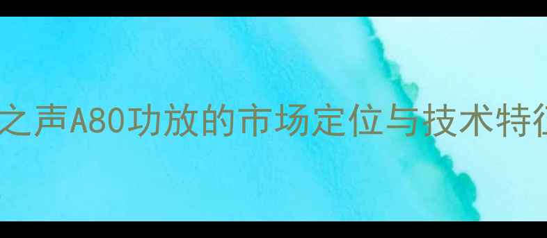 图片 凤之声A80功放的市场定位与技术特征1