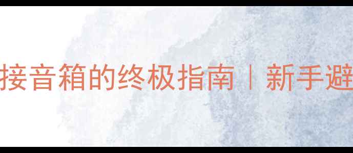 图片 分体式功放连接音箱的终极指南｜新手避坑+搭配技巧1