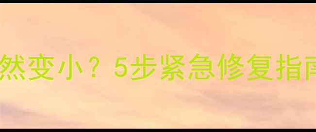 图片 分频器喇叭音量突然变小？5步紧急修复指南（附实物图解）1
