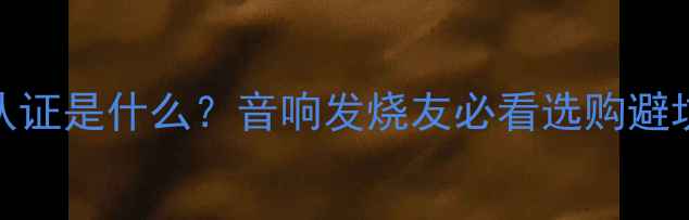 图片 功放CEN认证是什么？音响发烧友必看选购避坑指南✨2