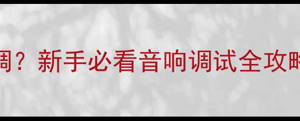 图片 功放dB水平怎么调？新手必看音响调试全攻略（附实测数据）