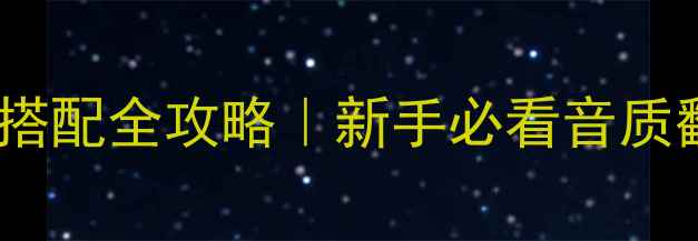 图片 功放前级后级搭配全攻略｜新手必看音质翻倍选购指南1