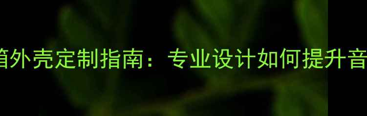 图片 功放前级机箱外壳定制指南：专业设计如何提升音质与散热？1