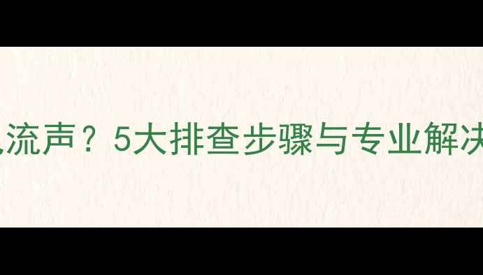 图片 功放器放大喇叭出现电流声？5大排查步骤与专业解决方法（附图文指南）2