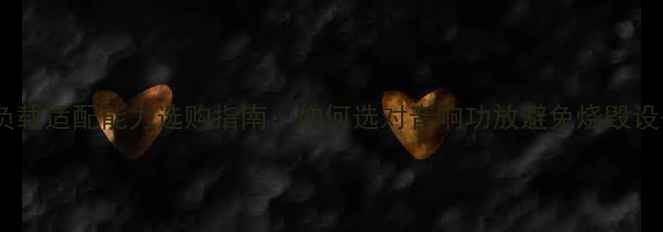 图片 功放抗负载适配能力选购指南：如何选对音响功放避免烧毁设备？🔥2