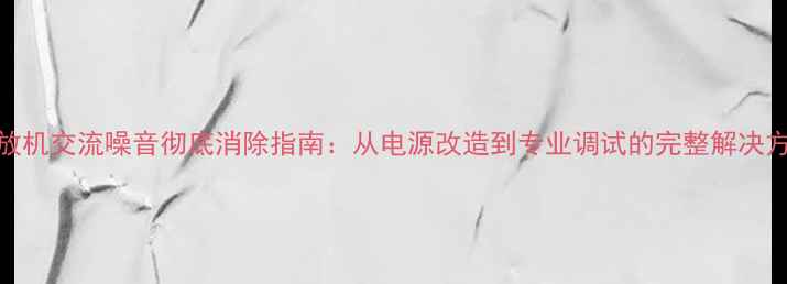 图片 功放机交流噪音彻底消除指南：从电源改造到专业调试的完整解决方案
