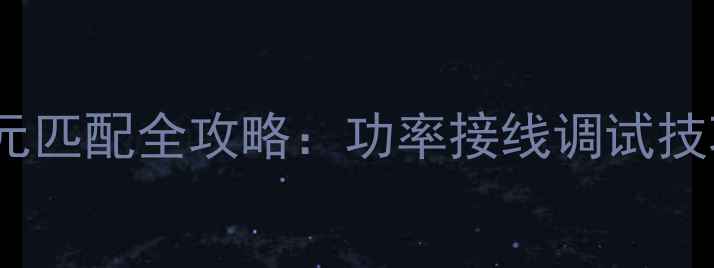 图片 功放机低音单元匹配全攻略：功率接线调试技巧与常见问题1