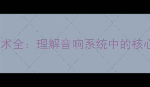 图片 功放网络技术全：理解音响系统中的核心控制单元1