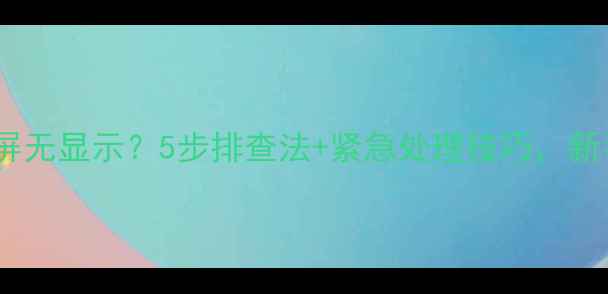 图片 功放荧光屏无显示？5步排查法+紧急处理技巧，新手必看！1