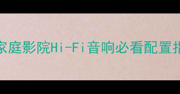 图片 功放输入端子全｜家庭影院Hi-Fi音响必看配置指南（附避坑攻略）